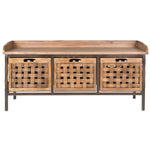 Safavieh Isaac 3 Drawer Wooden Storage Bench , AMH6530 - Oak