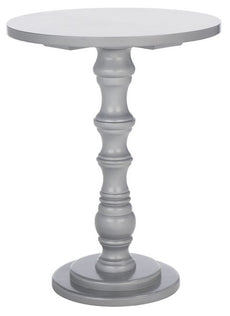 Safavieh Greta Round Top Accent Table , AMH6603 - Warm Grey