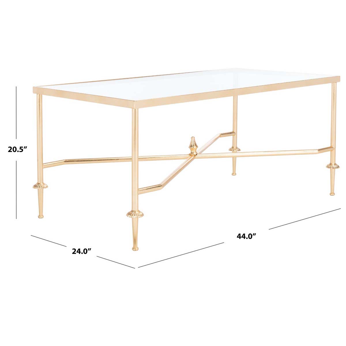 Safavieh Couture Devi Gold Leaf Coffee Table - Gold