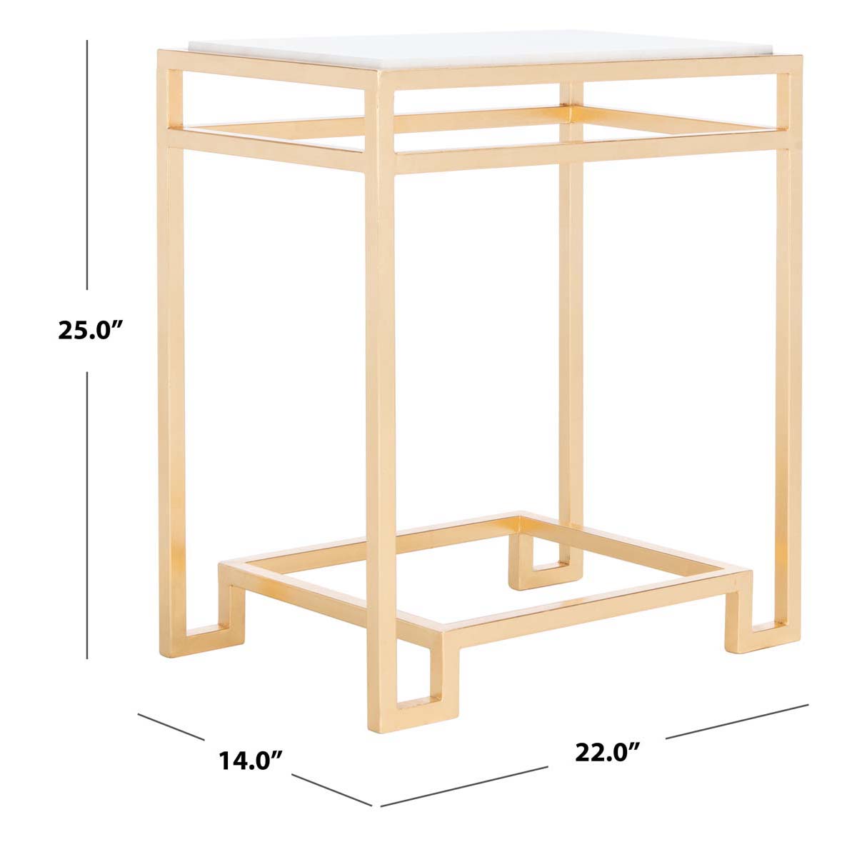 Safavieh Couture Moriah Gold Leaf Accent Table - Gold