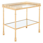 Safavieh Couture Eryn 2 Shelf Gold Leaf Table - Gold