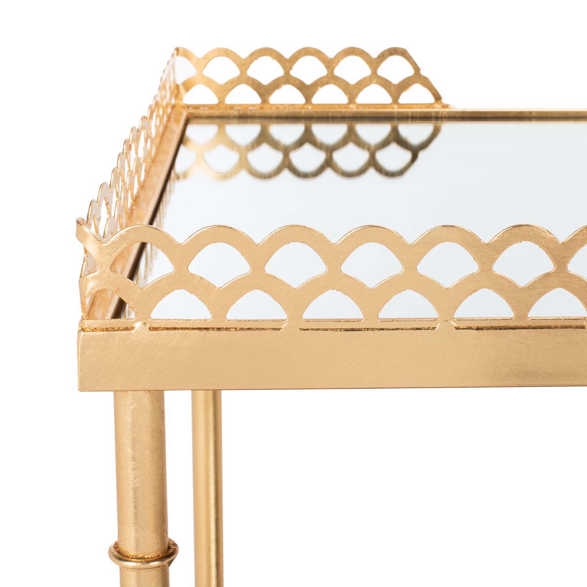 Safavieh Couture Eryn 2 Shelf Gold Leaf Table - Gold