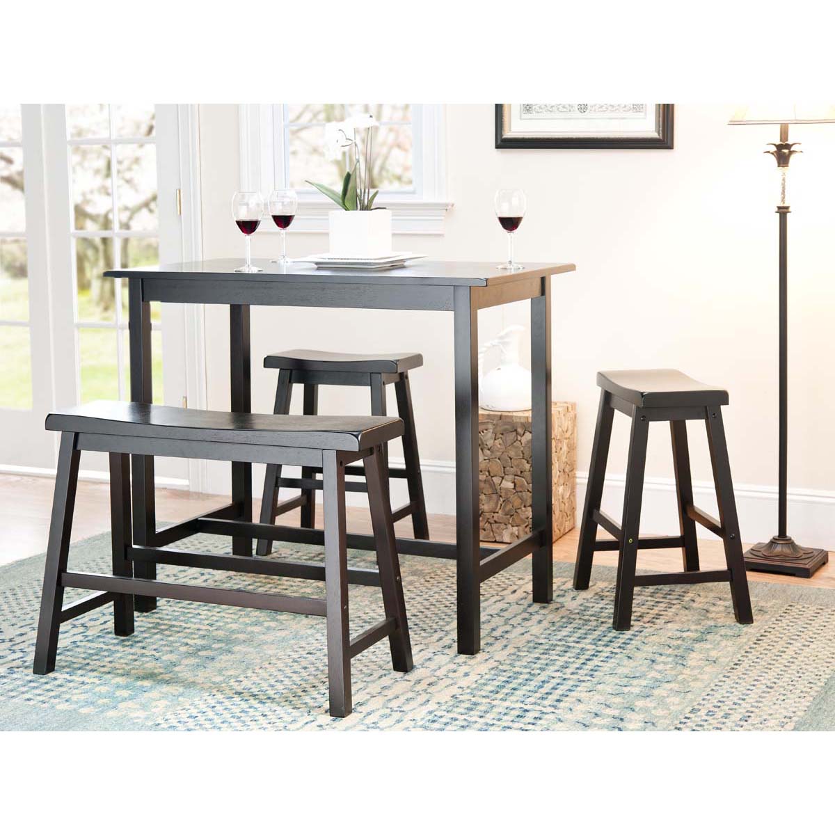 Safavieh Ronin 4 Pc Set Pub Table , AMH8503 - Espresso