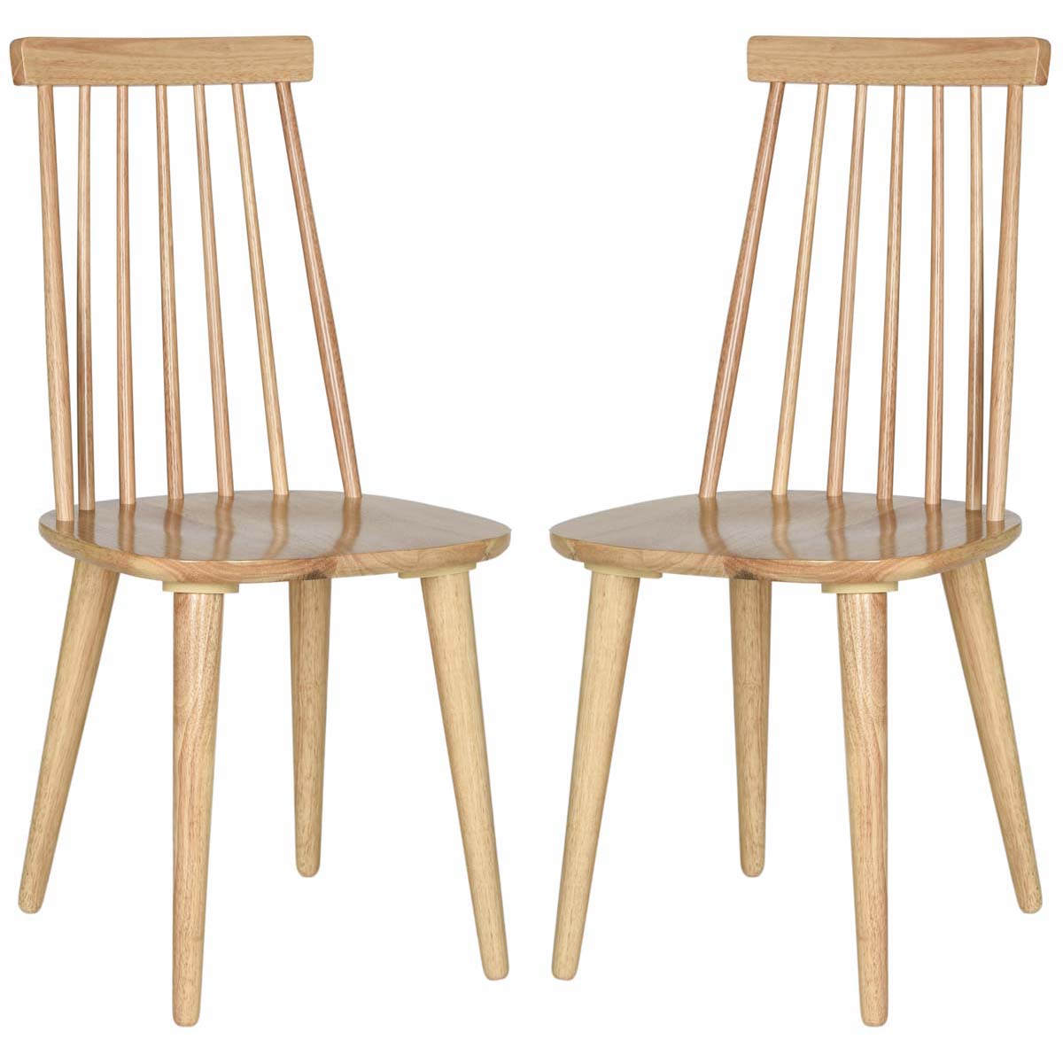 Safavieh Burris 17''H Spindle Side Chair (Set of 2), AMH8511 - Natural