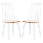 Safavieh Burris 17''H Spindle Side Chair (Set of 2), AMH8511 - White / Natural