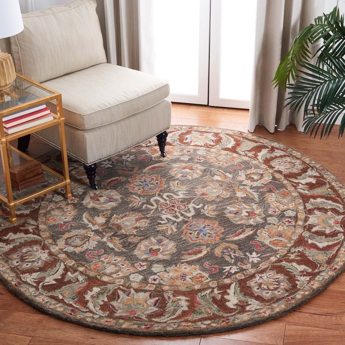 Safavieh Anatolia 15B Rug, AN615B - Dark Brown / Gold