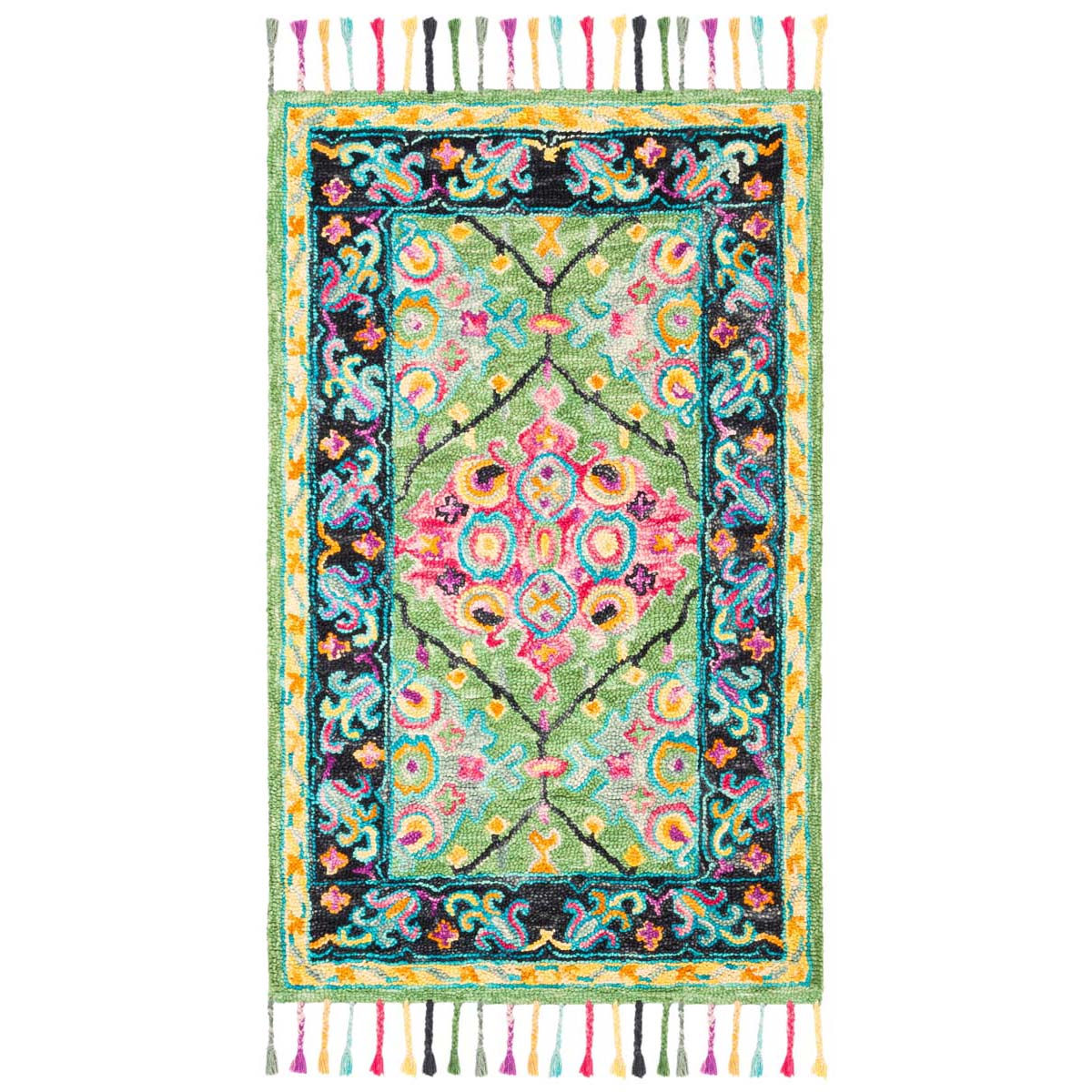 Safavieh Aspen 114 Rug, APN114 - Light Green / Black