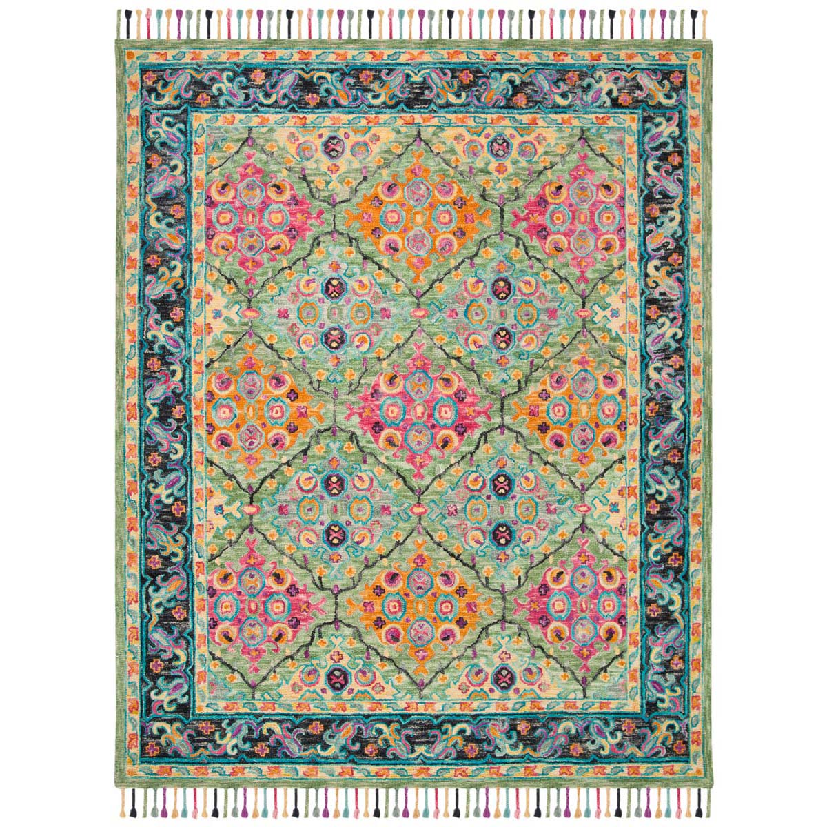 Safavieh Aspen 114 Rug, APN114 - Light Green / Black