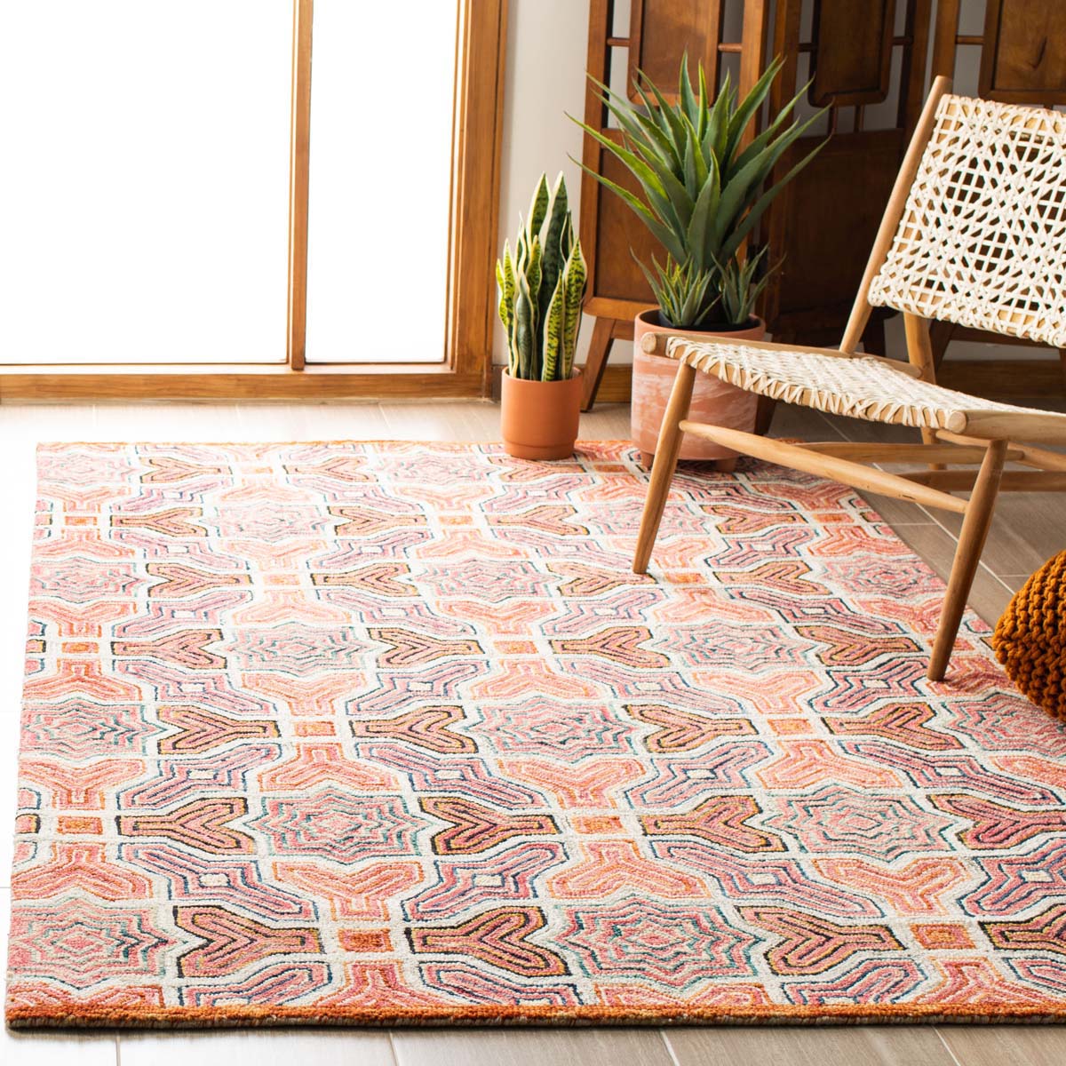 Safavieh Aspen 260 Rug, APN260 - Pink / Orange