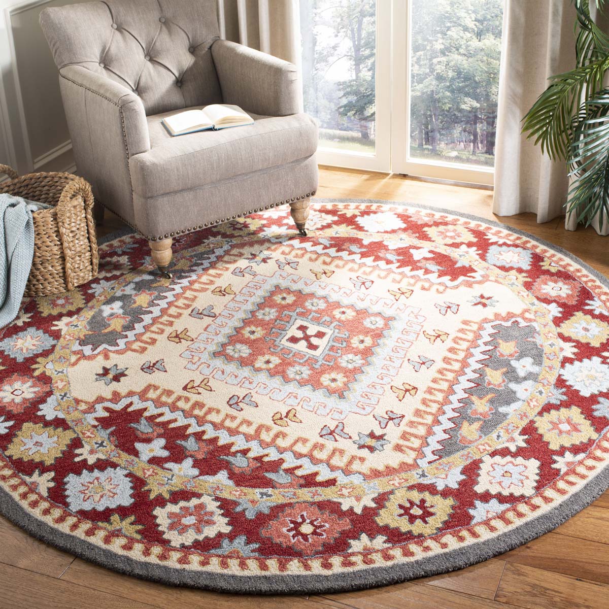 Safavieh Aspen 801 Rug, APN801 - Red / Ivory