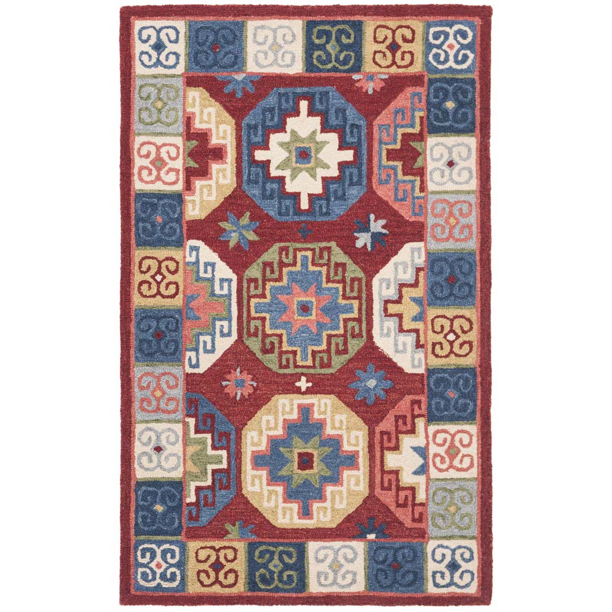 Safavieh Aspen 802 Rug, APN802 - Red / Blue