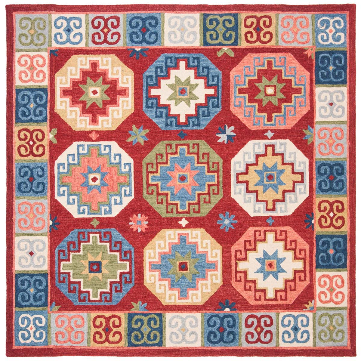 Safavieh Aspen 802 Rug, APN802 - Red / Blue