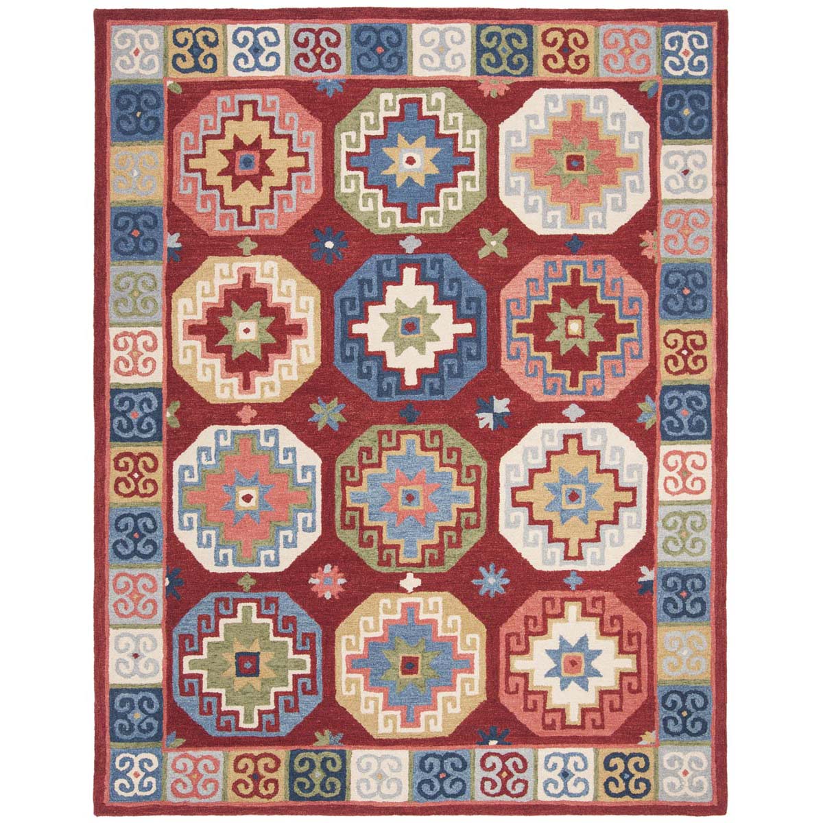 Safavieh Aspen 802 Rug, APN802 - Red / Blue