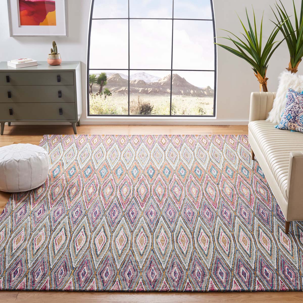 Safavieh Aspen 805 Rug, APN805 - Blue / Pink