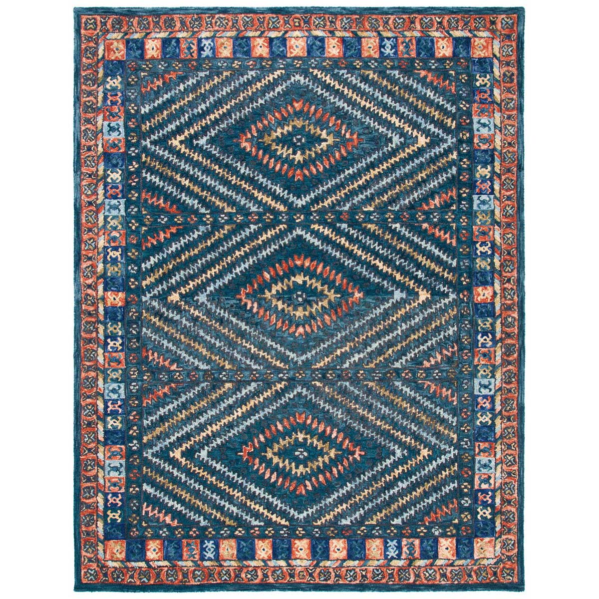 Safavieh Aspen 815 Rug, APN815 - Rust / Green