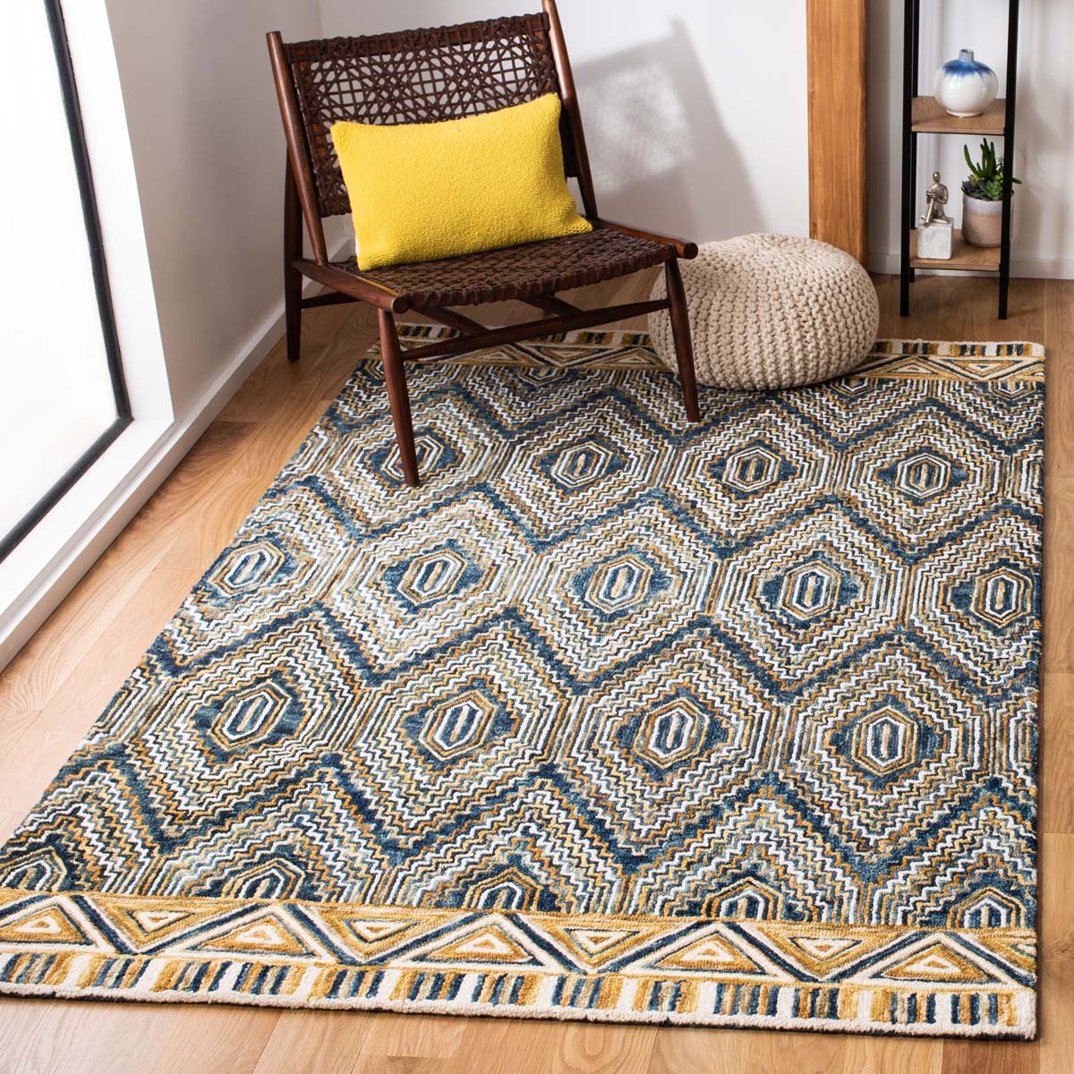 Safavieh Aspen 822 Rug, APN822 - Blue / Gold