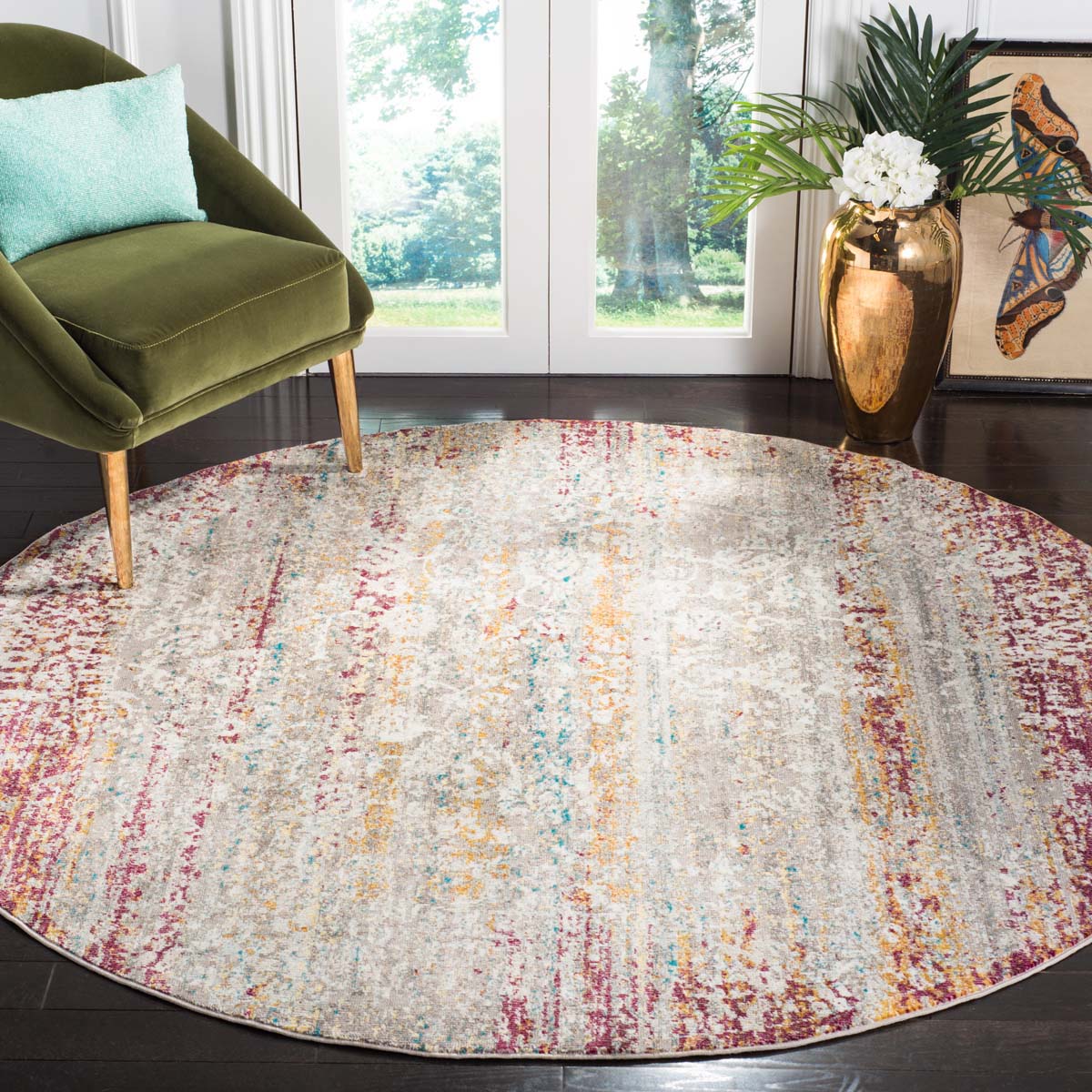 Safavieh Aria 156 Rug, ARA156 - Red / Creme