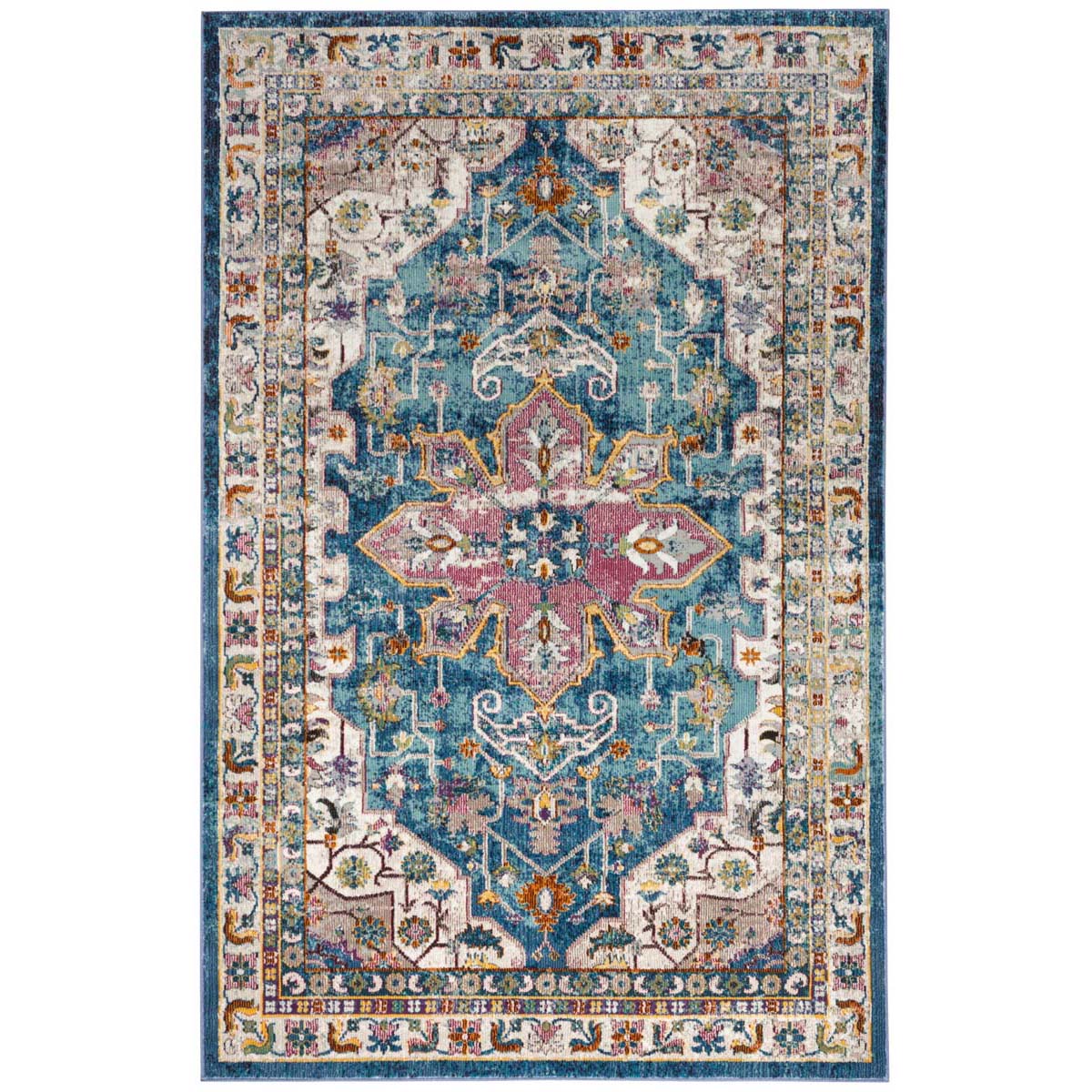 Safavieh Aria 160 Rug, ARA160 - Blue / Creme