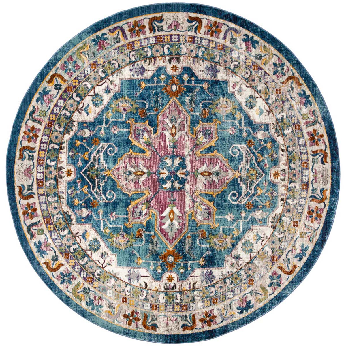 Safavieh Aria 160 Rug, ARA160 - Blue / Creme