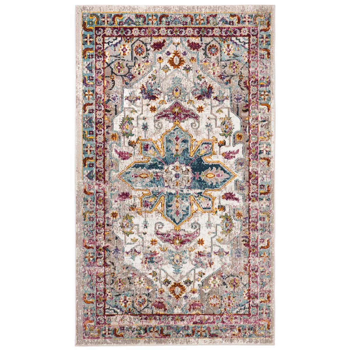 Safavieh Aria 160 Rug, ARA160 - Cream / Multi