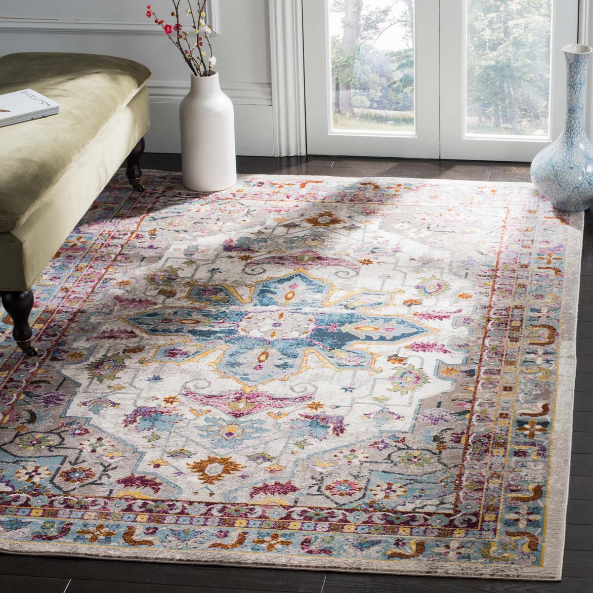 Safavieh Aria 160 Rug, ARA160 - Cream / Multi