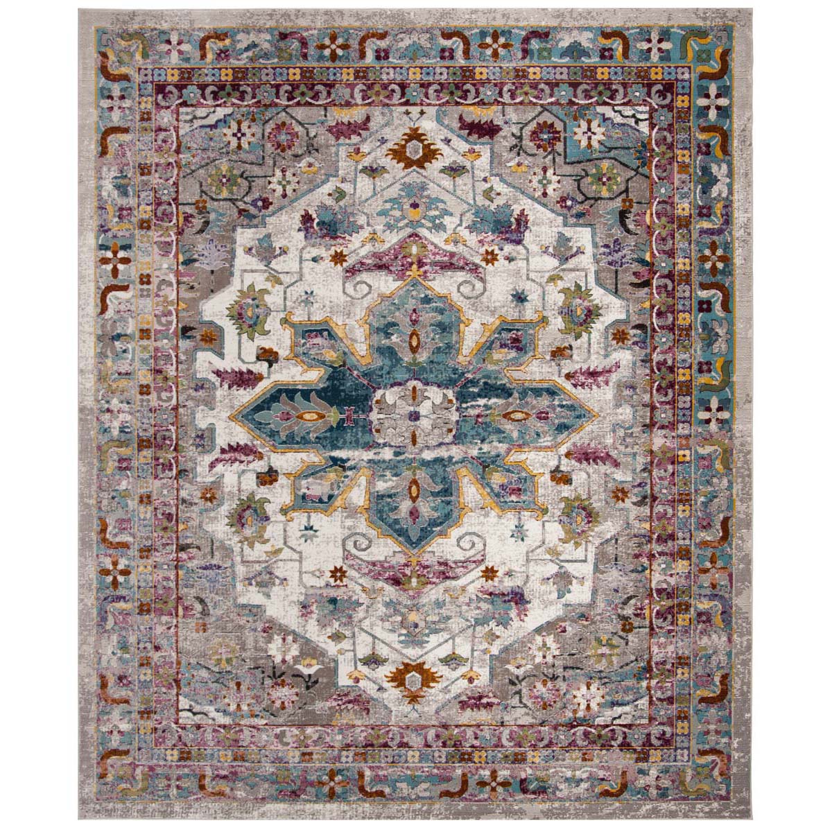 Safavieh Aria 160 Rug, ARA160 - Cream / Multi