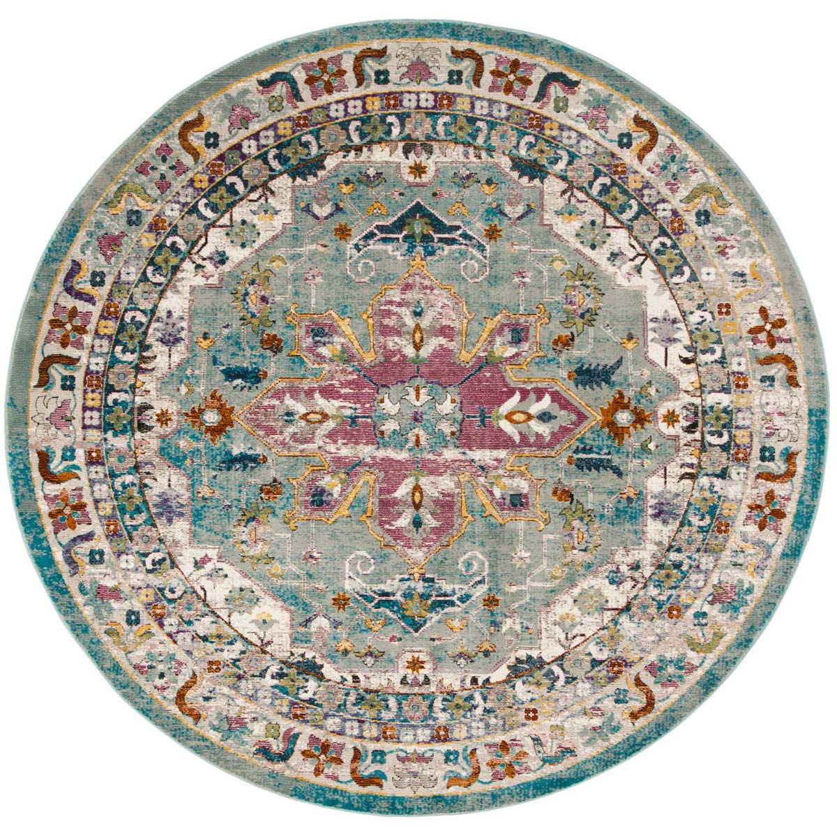 Safavieh Aria 160 Rug, ARA160 - Green / Creme