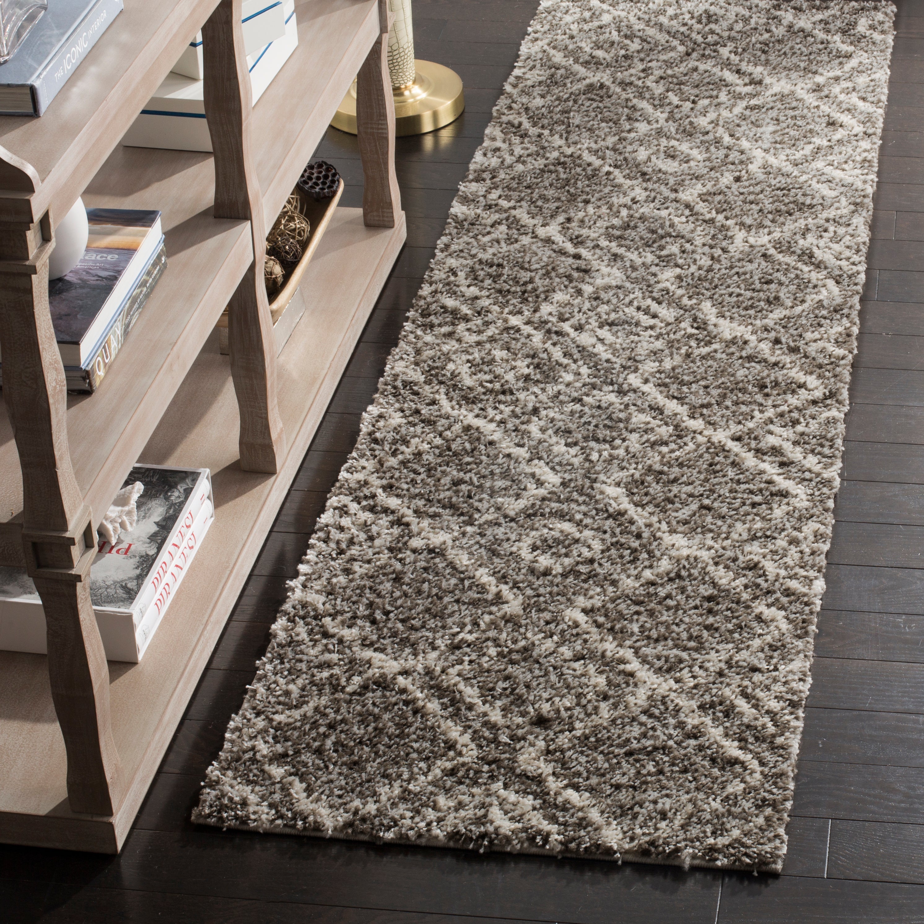 Safavieh Arizona Shag 744 Rug, ASG744 - Brown / Ivory