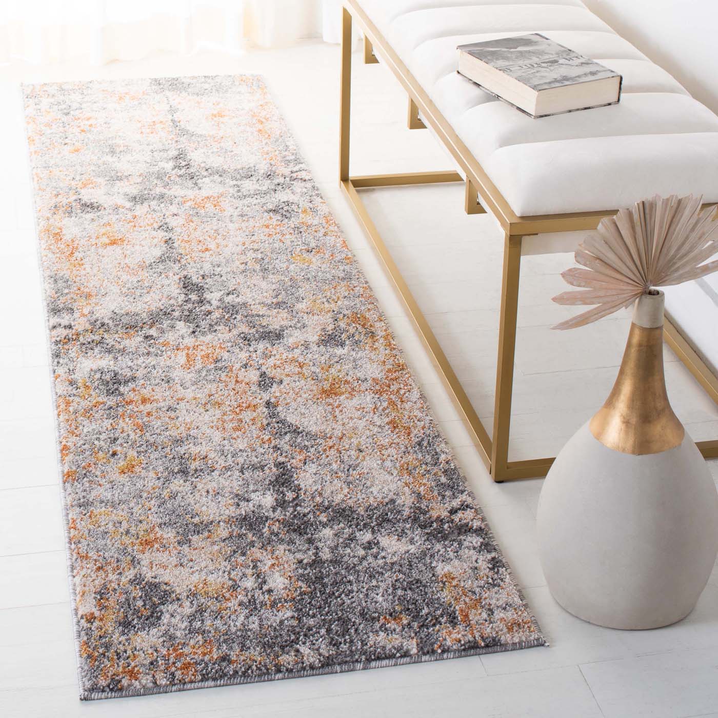 Safavieh Aston 710 Rug, ASN710 - Grey / Gold