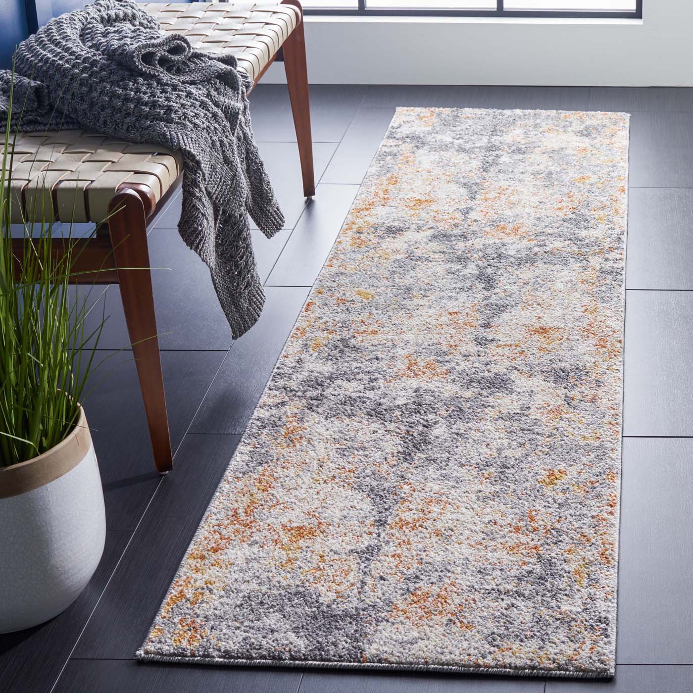 Safavieh Aston 710 Rug, ASN710 - Grey / Gold