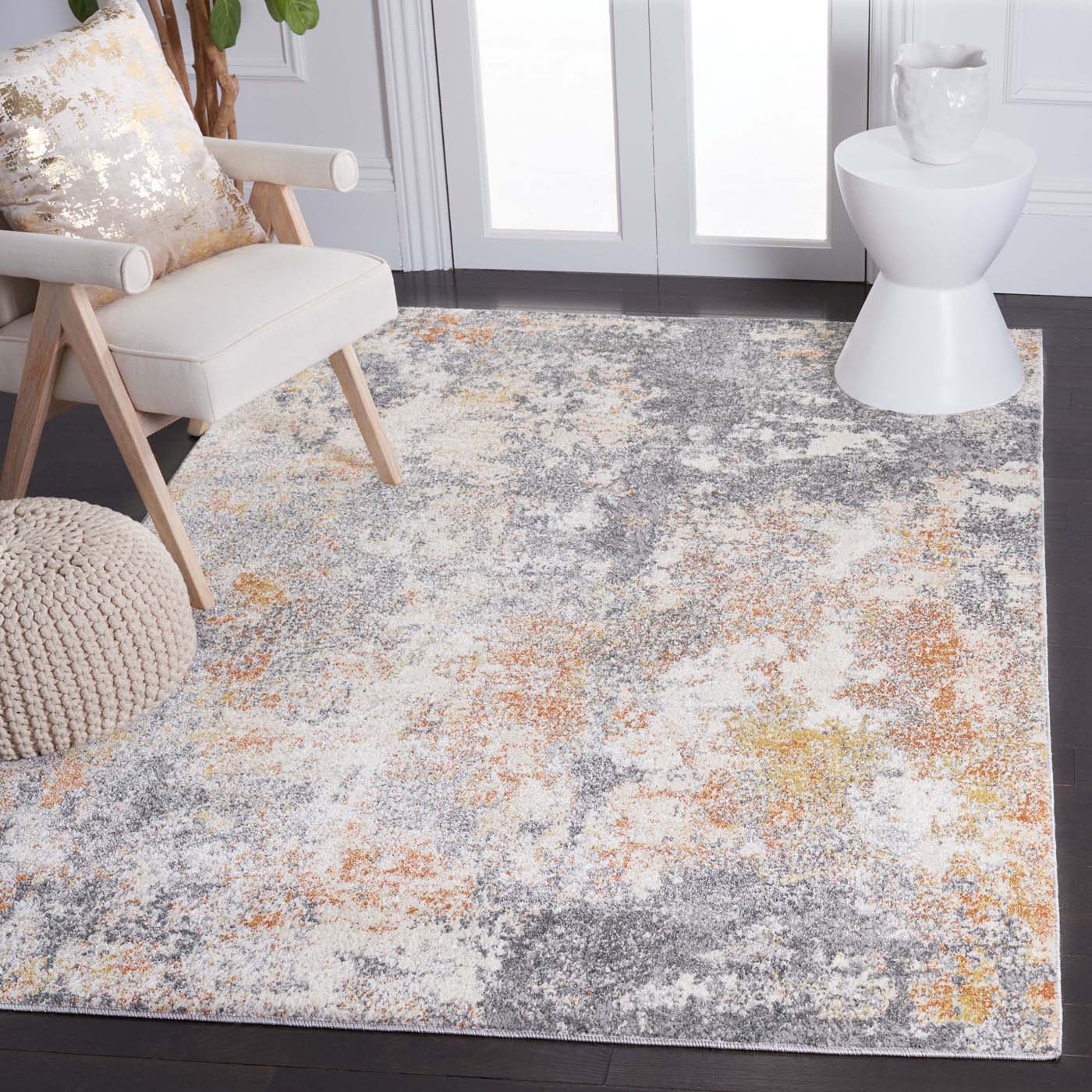 Safavieh Aston 710 Rug, ASN710 - Grey / Gold