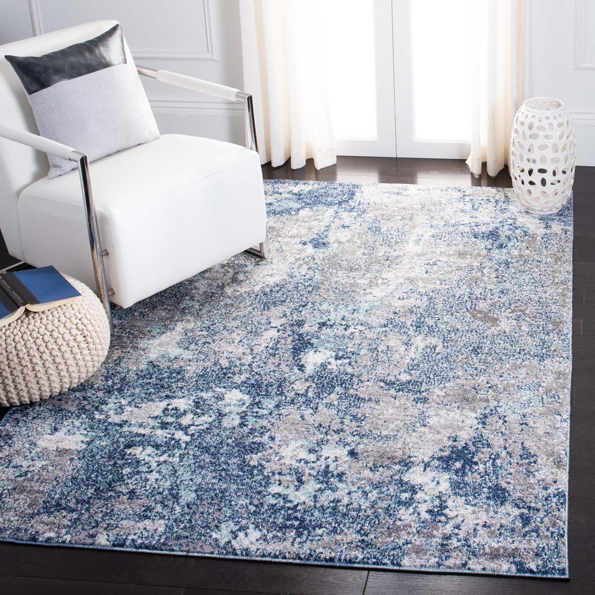 Safavieh Aston 710 Rug, ASN710 - Navy / Grey