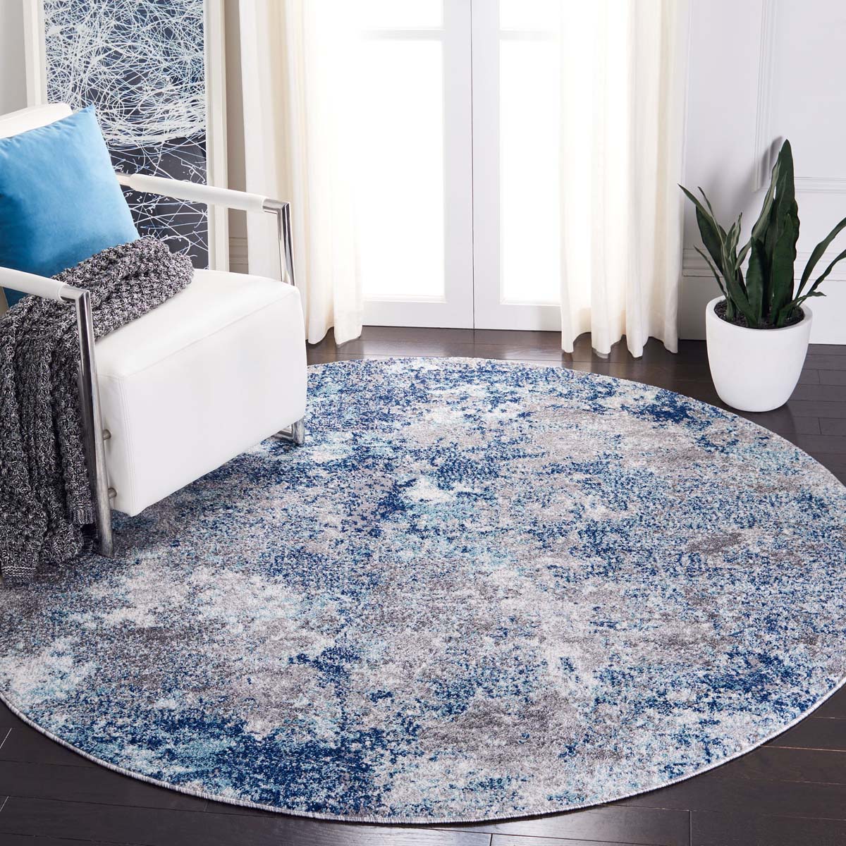 Safavieh Aston 710 Rug, ASN710 - Navy / Grey