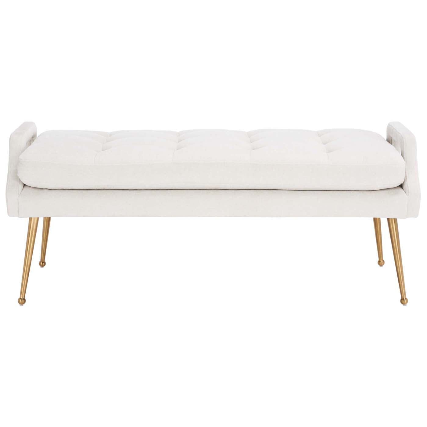 Safavieh Everdeen Bench , BCH5200 - Light Grey / Gold