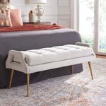 Safavieh Everdeen Bench , BCH5200 - Light Grey / Gold