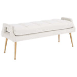 Safavieh Everdeen Bench , BCH5200 - Light Grey / Gold