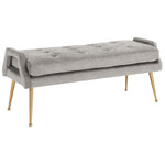 Safavieh Everdeen Bench , BCH5200 - Silver Grey / Gold