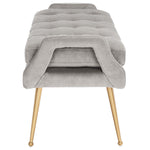 Safavieh Everdeen Bench , BCH5200 - Silver Grey / Gold