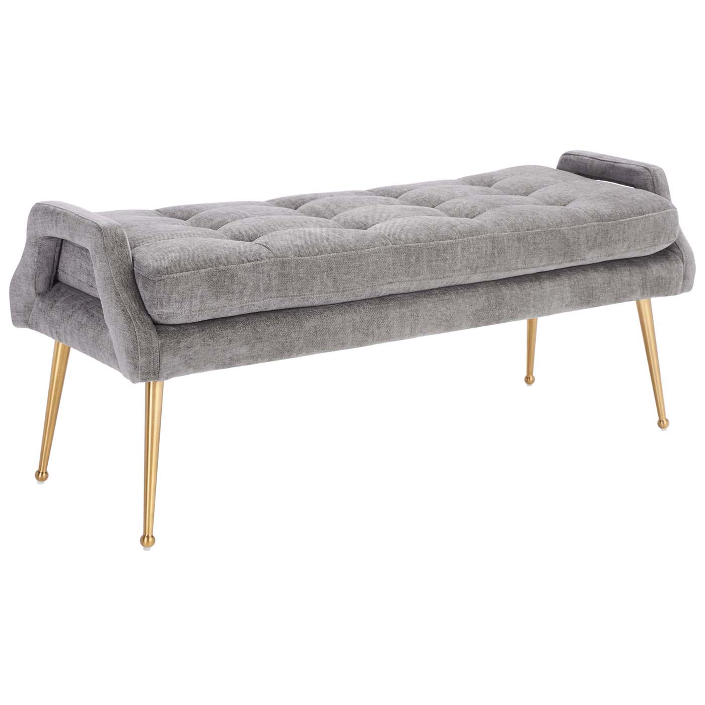 Safavieh Everdeen Bench , BCH5200 - Charcoal / Gold