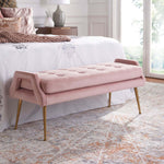 Safavieh Everdeen Bench , BCH5200 - Pink / Gold