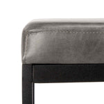 Safavieh Chase Faux Leather Bench , BCH6204 - Grey Pu/Black