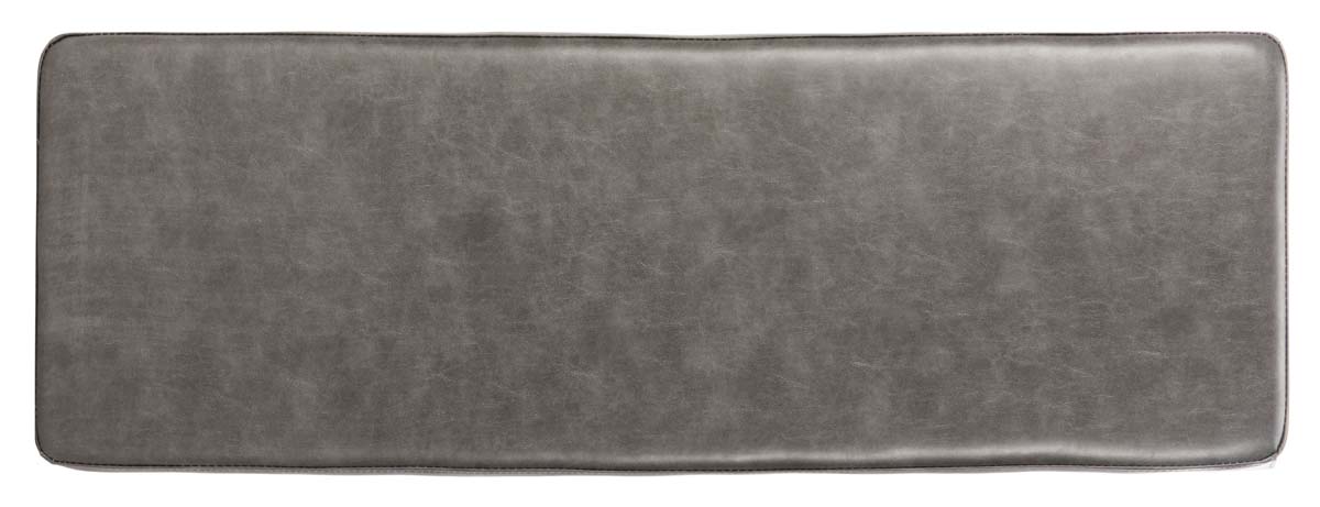 Safavieh Chase Faux Leather Bench , BCH6204 - Grey Pu/Black
