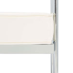 Safavieh Pim Long Rectangle Bench W/ Arms , BCH6206 - White / Chrome