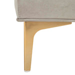Safavieh Zarya Tufted Rectangular Bench , BCH6300 - Grey Velvet/Brass
