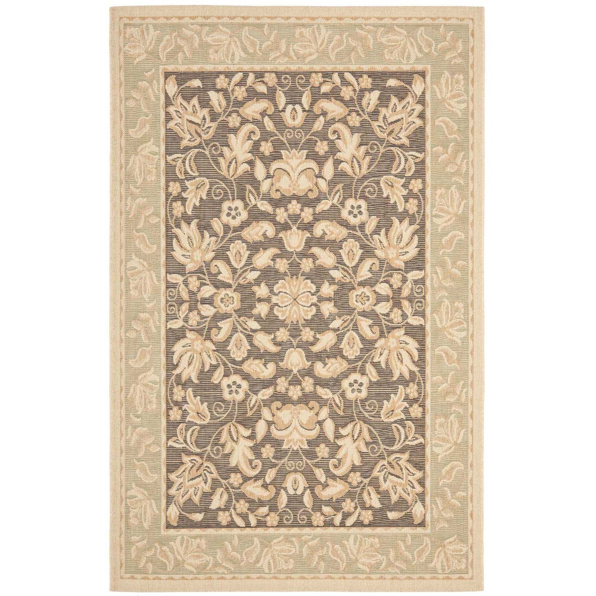 Safavieh Beach House 801 Rug, BCH801 - Dark Brown / Green