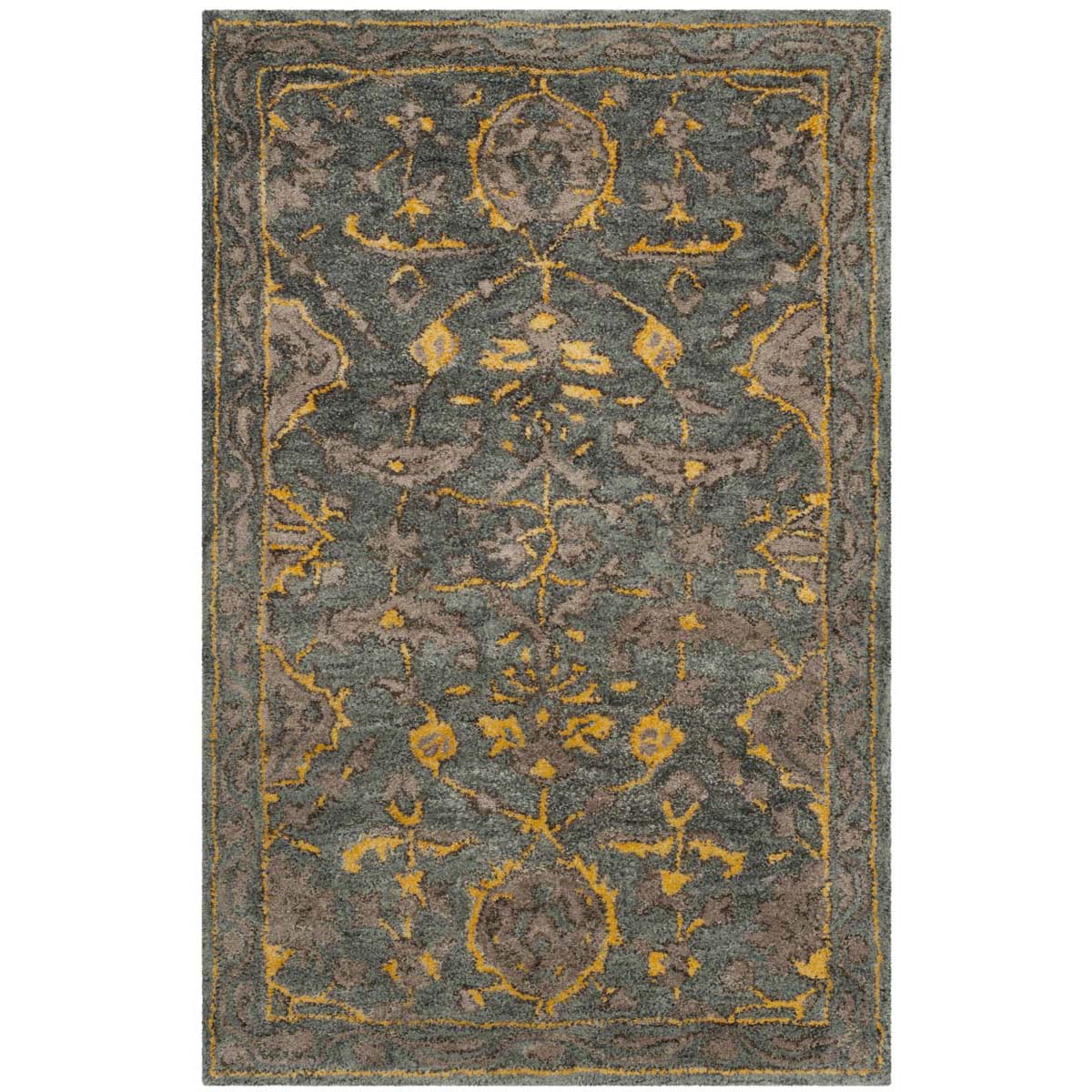 Safavieh Bella 671 Rug, BEL671 - Blue Grey / Gold