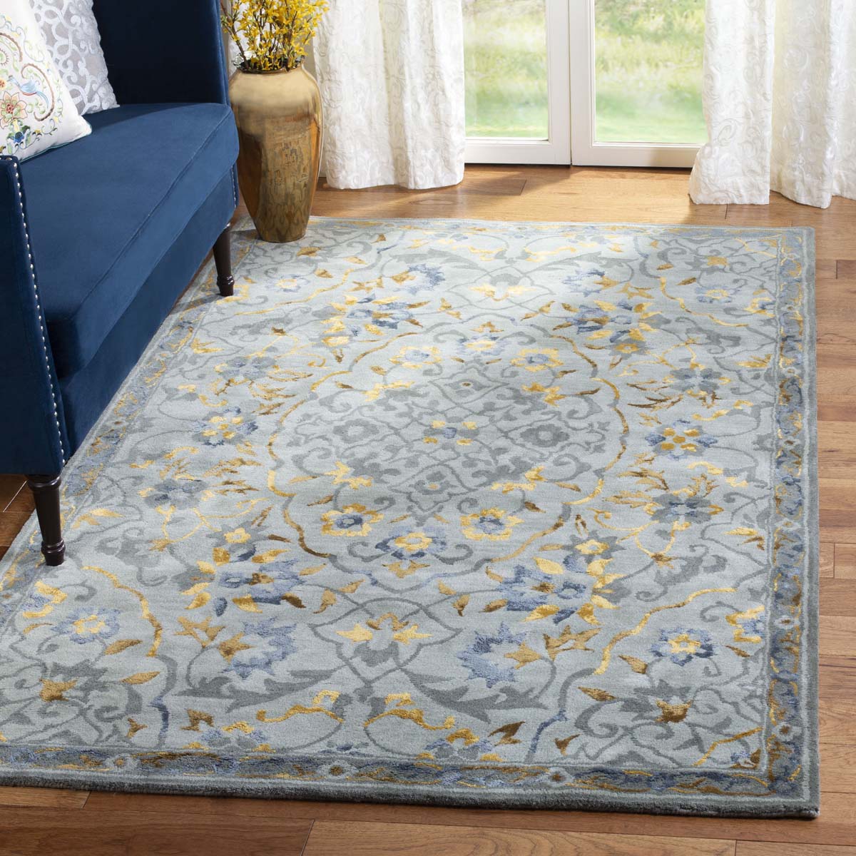 Safavieh Bella 973 Rug, BEL973 - Grey / Gold