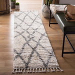 Safavieh Berber Fringe Shag 628 Rug, BFG628 - Creme / Black