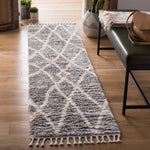 Safavieh Berber Fringe Shag 628 Rug, BFG628 - Grey / Cream