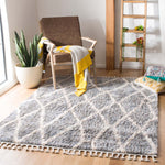 Safavieh Berber Fringe Shag 628 Rug, BFG628 - Dark Grey / Cream